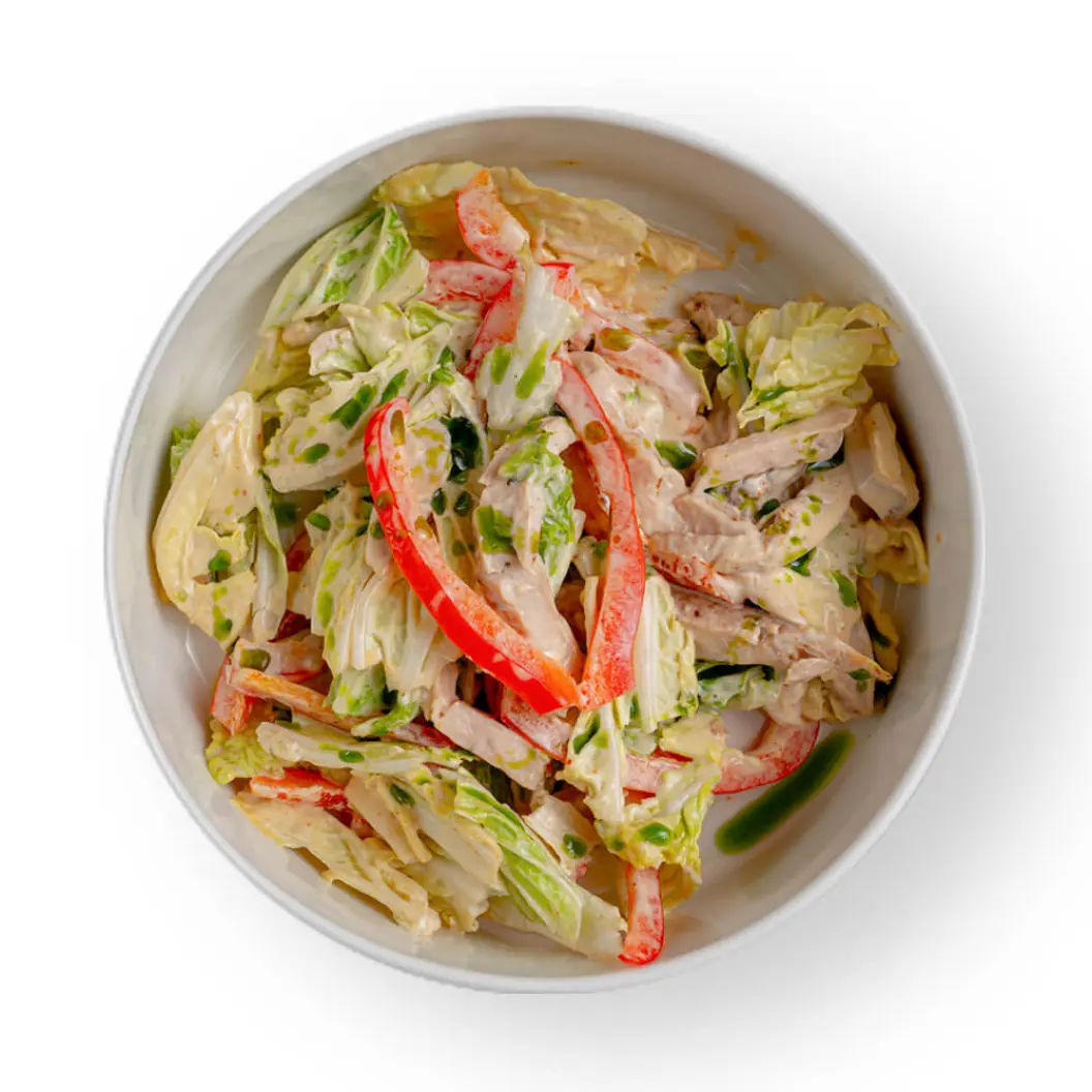 Бар Пряный Кролик: Салат с курицей и сладким перцем