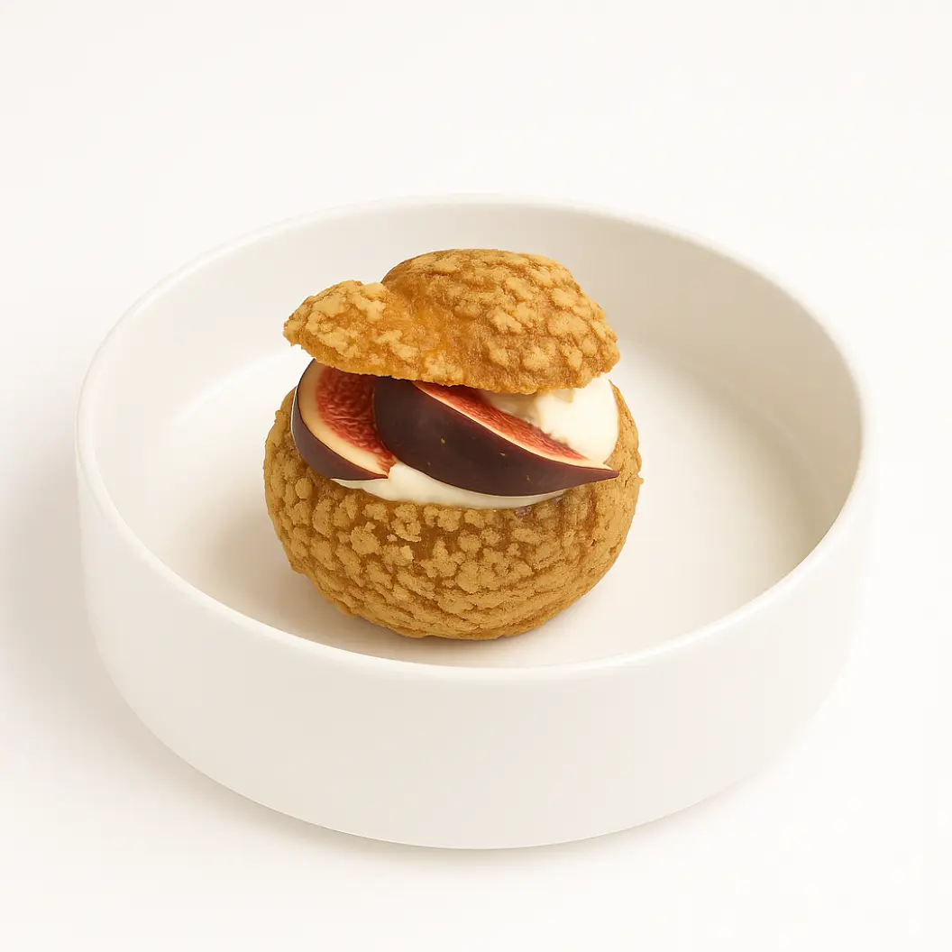 Frensis: Пирожное шу с инжиром