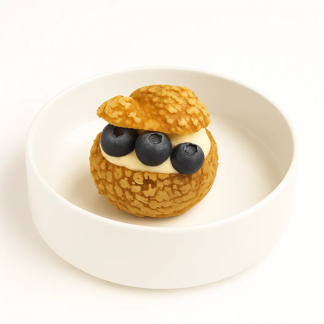 Frensis: Пирожное шу с инжирным джемом