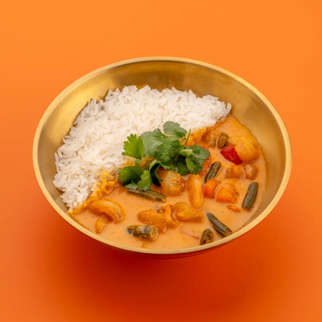 Тётушка Чанг: Карри с креветками и рисом