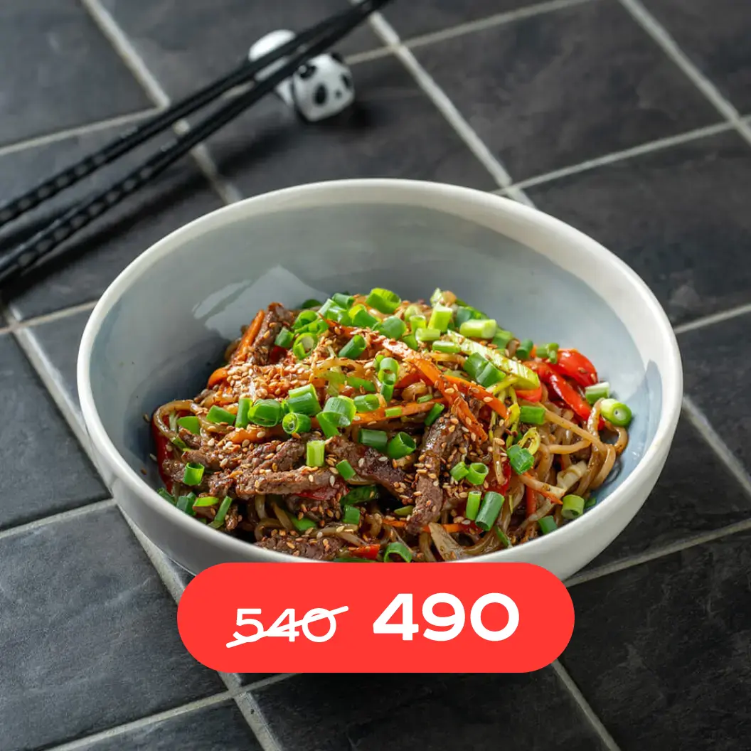 MINBO: Лапша с говядиной и устричным соусом