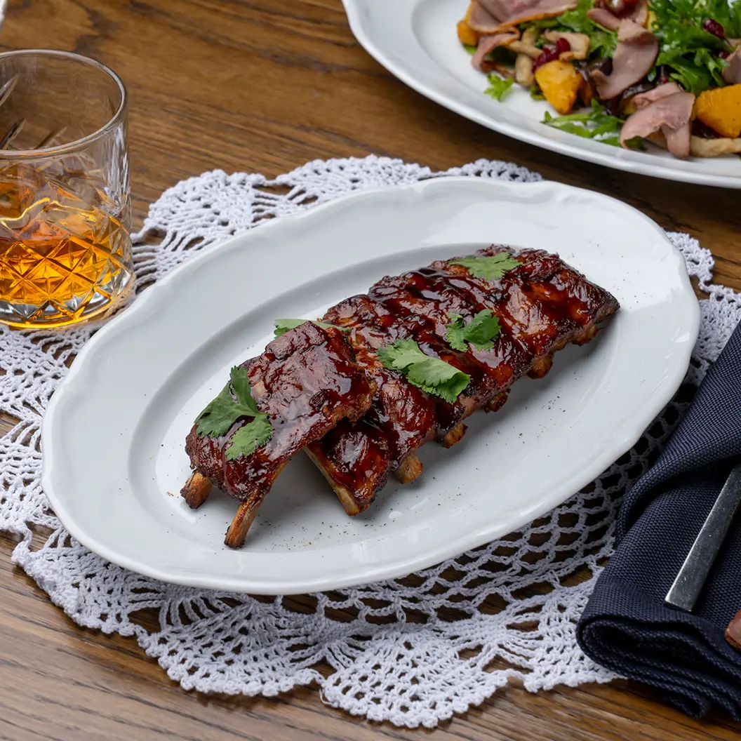 Вино и Мясо: Ребра в карамельной глазури