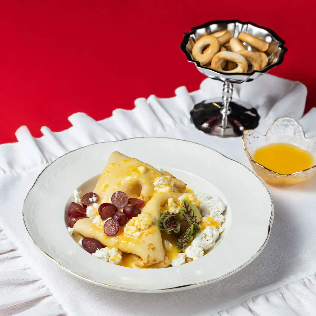 Нино играет в домино: Блины с рикоттой и лимонным курдом