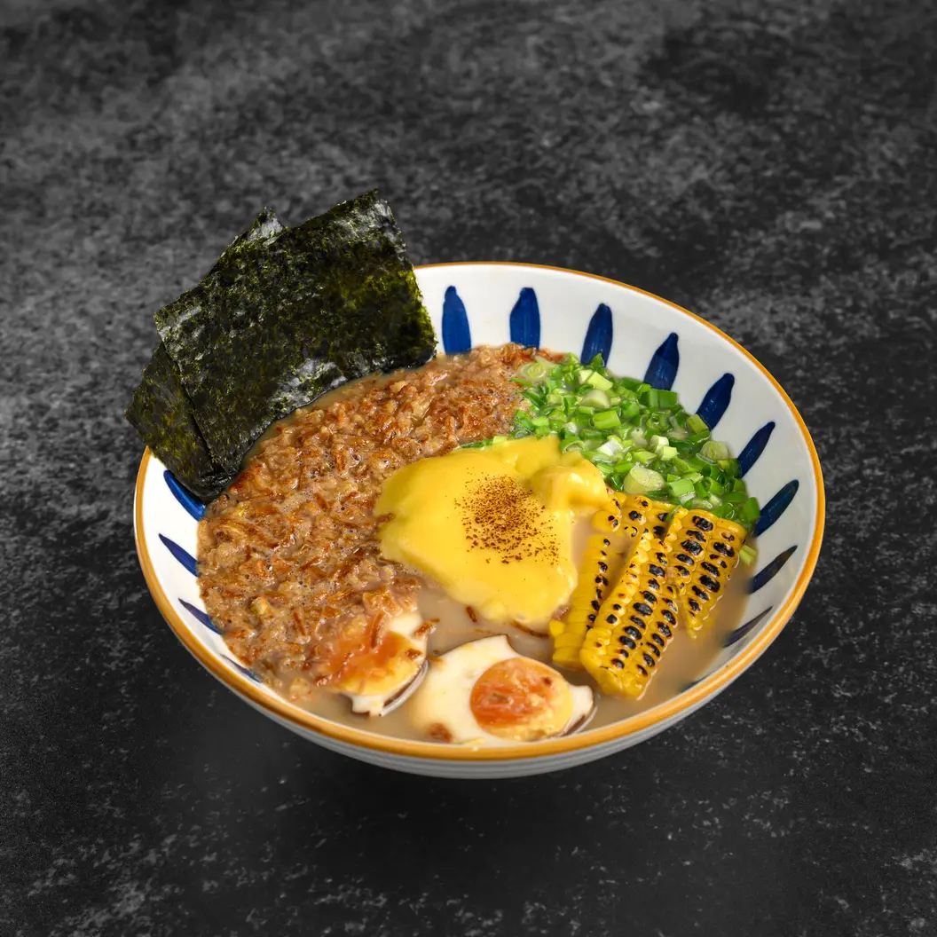 MINBO: Сырный сёю рамен с курицей