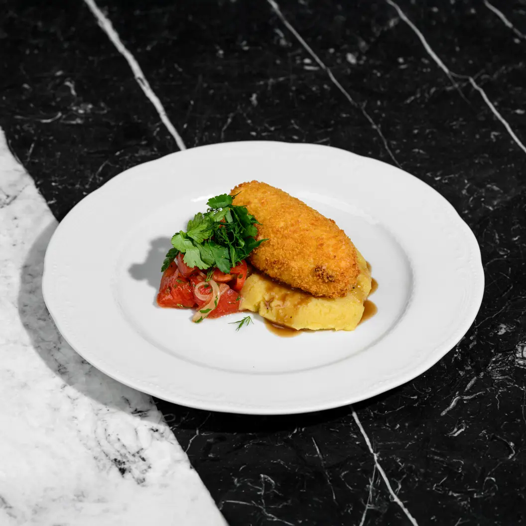 Пижоны: Пожарская котлета с картофельным пюре