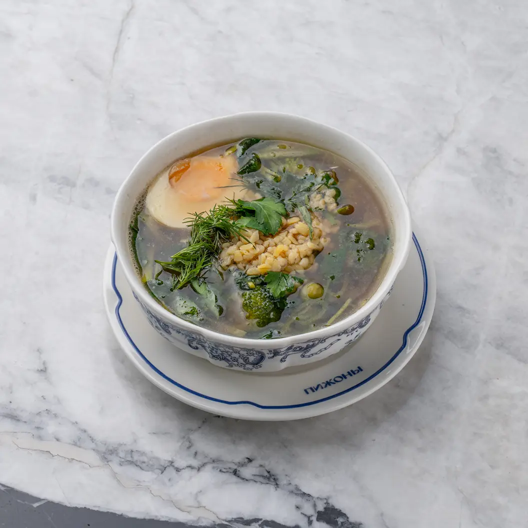 Пижоны: Миланский минестроне с яйцом