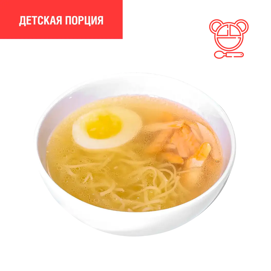 Мама Пицца: Суп-лапша с курицей и яйцом