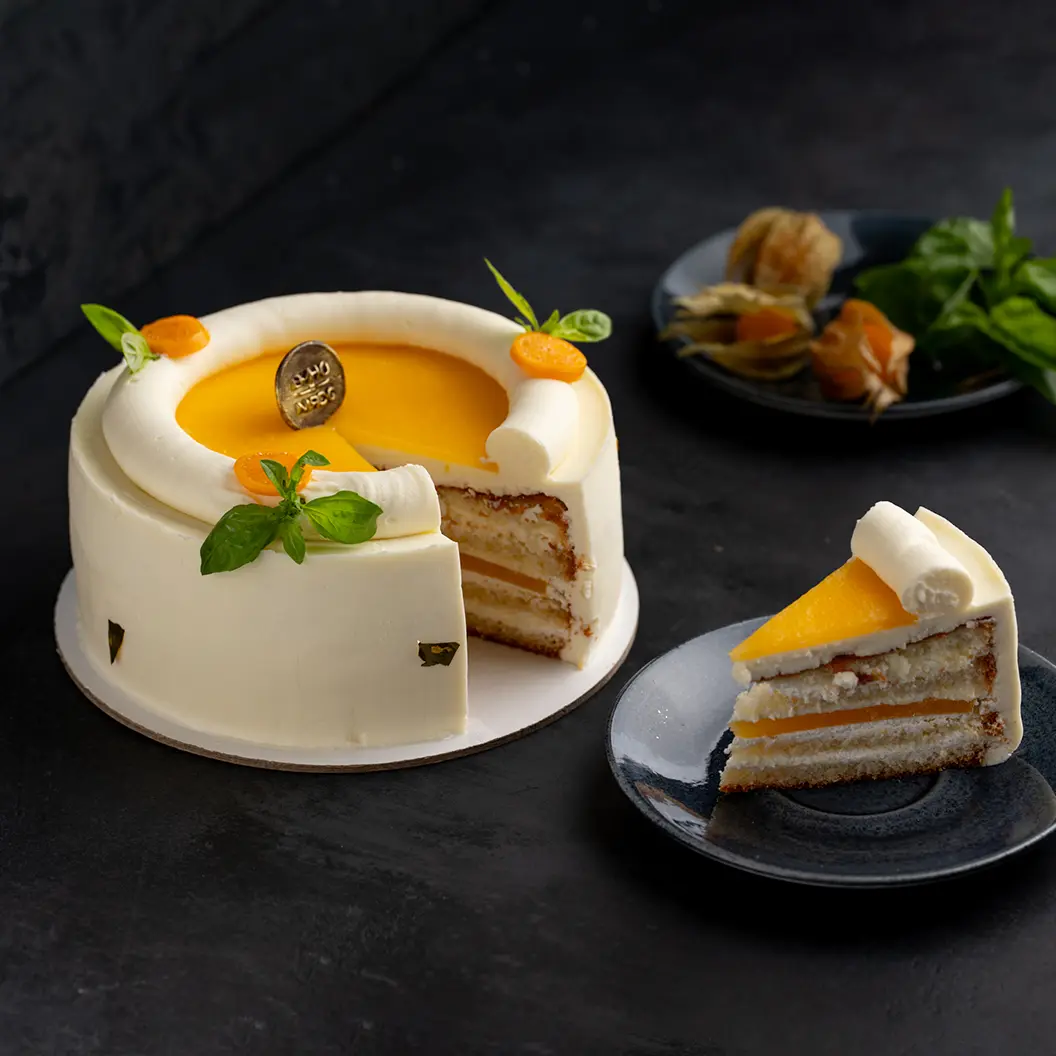 Вино и Мясо: Сметанный с персиковым желе