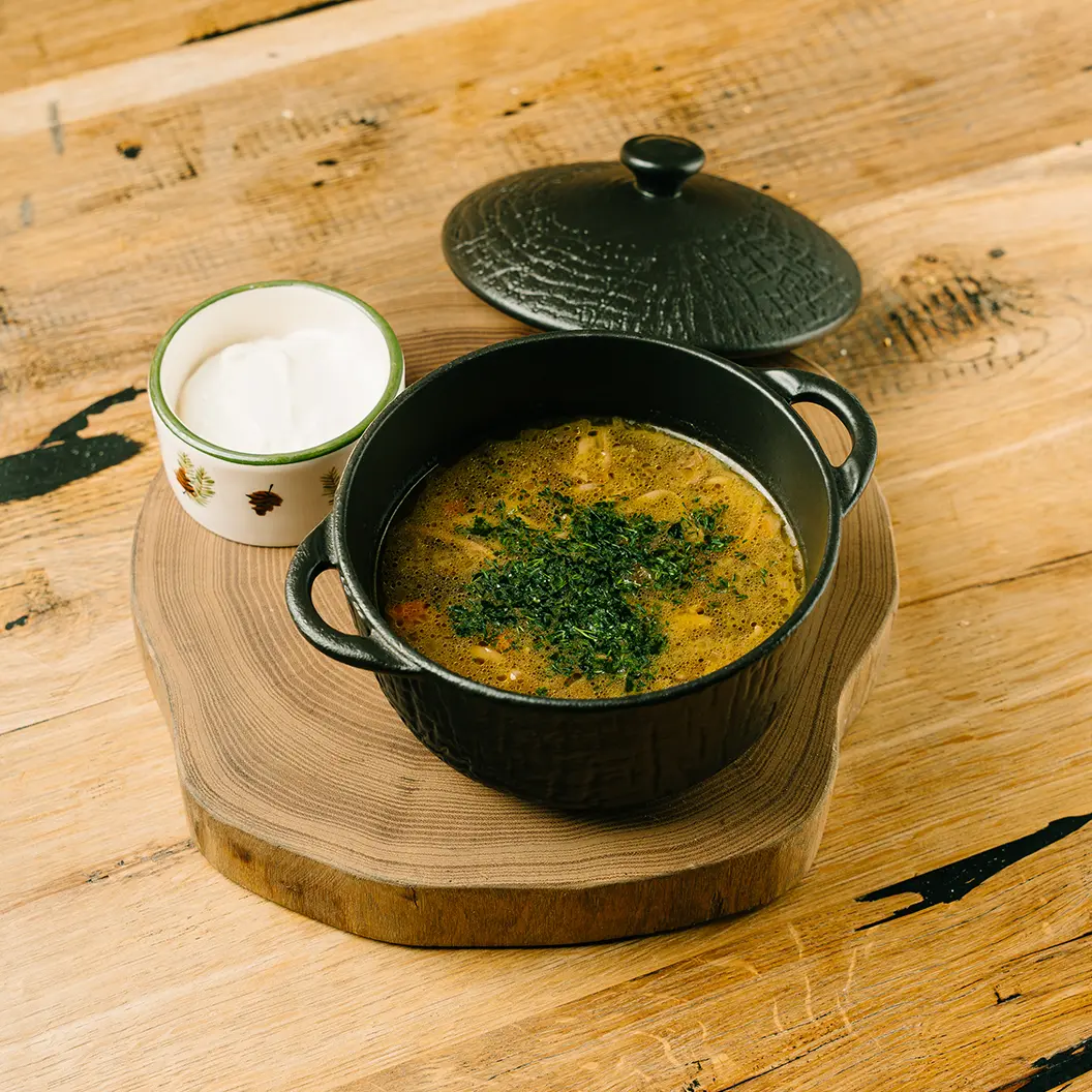 Сыр Бор: Грибовница со шпинатом и сметаной