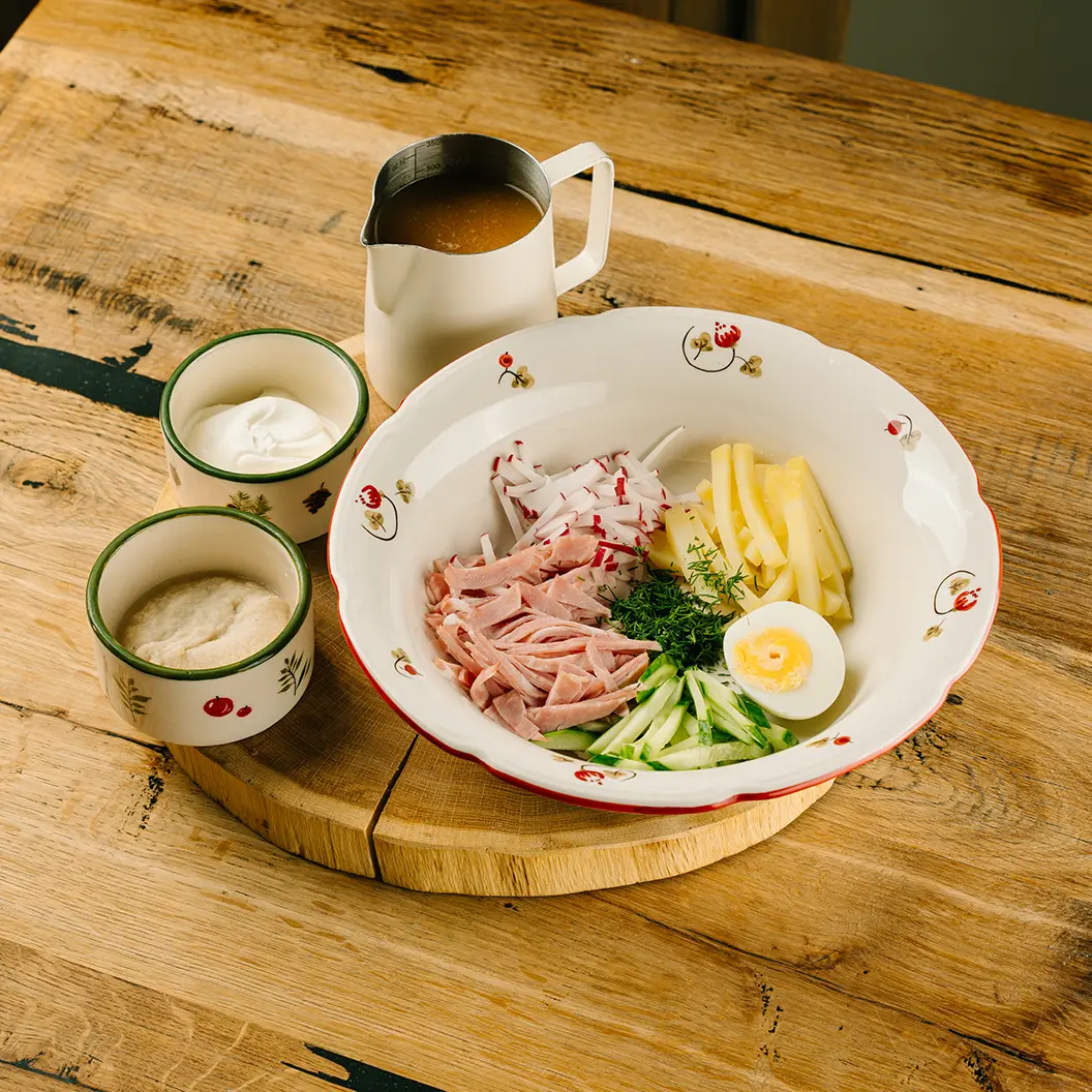 Сыр Бор: Окрошка с ветчиной