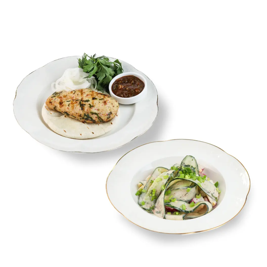 undefined: Комплексный ланч - салат и горячее на выбор