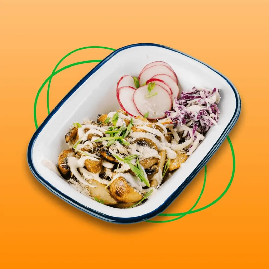 Ронни бургер-клуб: Френч фрайс с грибами