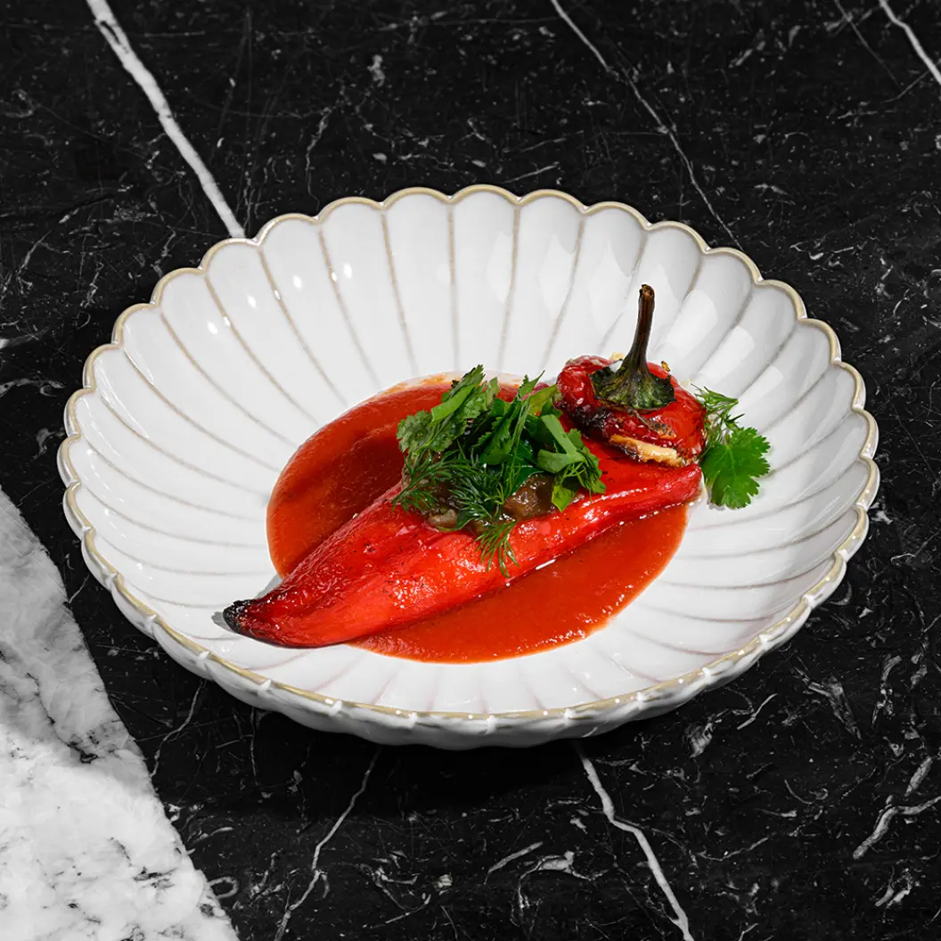 Пижоны: Печеный перец и сальса томат