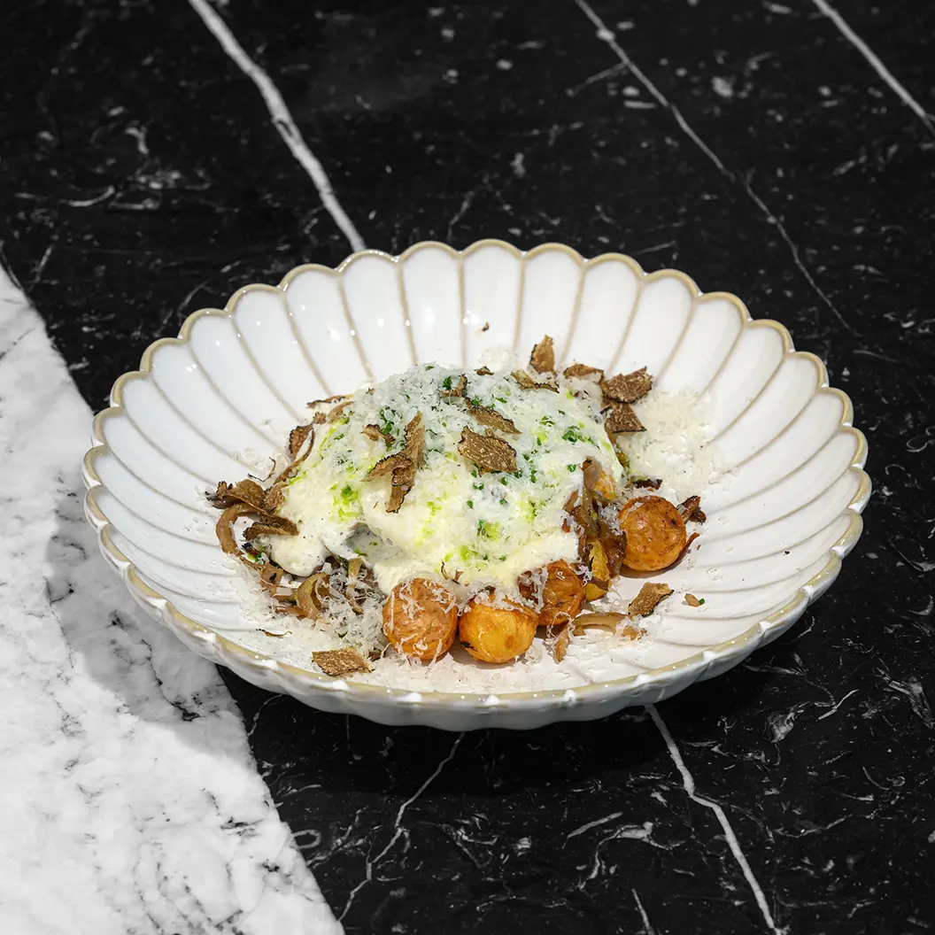 Пижоны: Жареная картошка с грибами, пармезаном и трюфелем