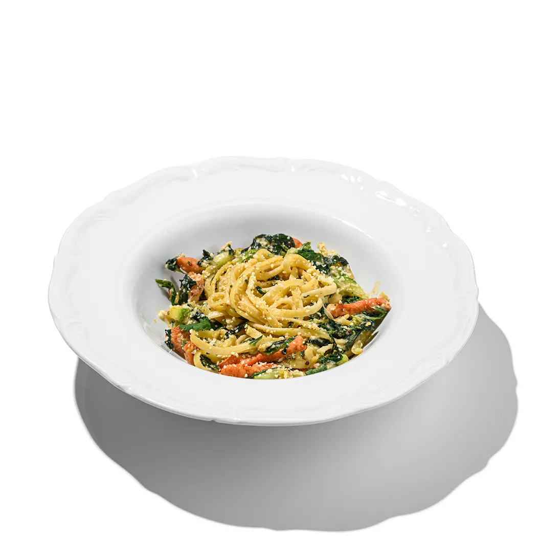 Frensis: Лингвини с индейкой и шпинатом