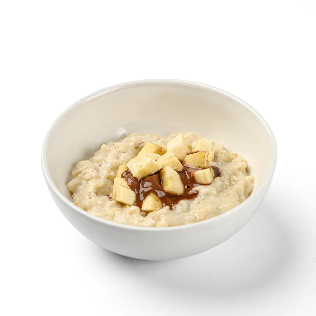 Мама Пицца: Овсяная каша с шоколадом и бананом