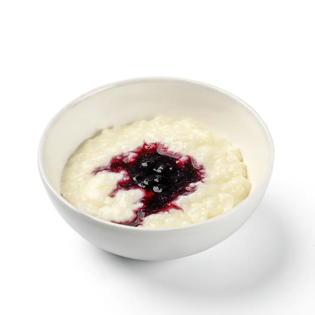 Мама Пицца: Рисовая каша с ягодным джемом