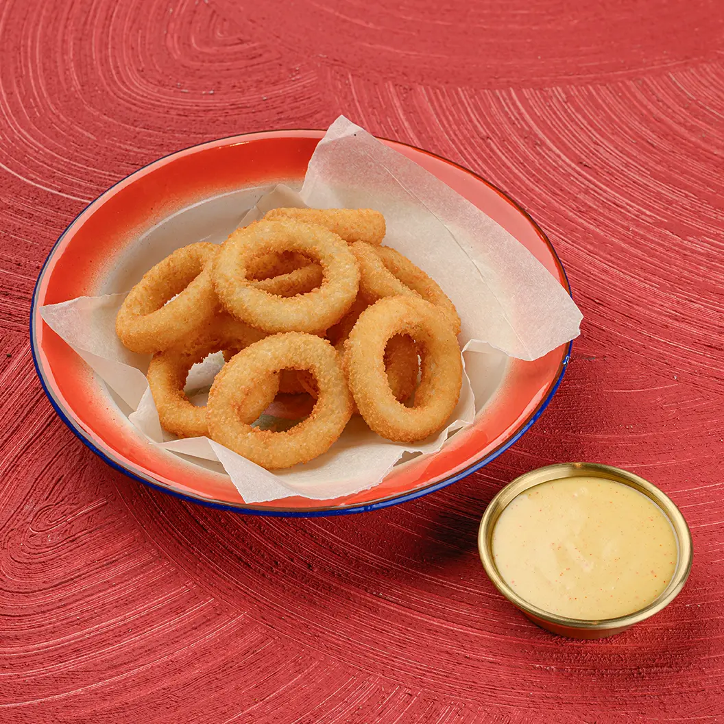 Игры Красных Тигров. Скоро открытие!: Луковые кольца с соусом на выбор