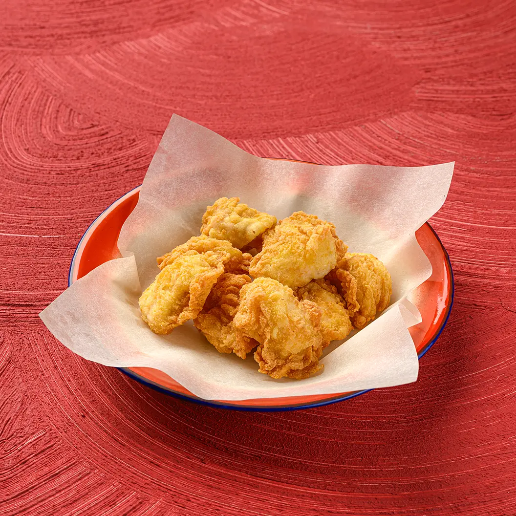 Игры Красных Тигров. Скоро открытие!: Попкорн из цыплёнка с соусом на выбор