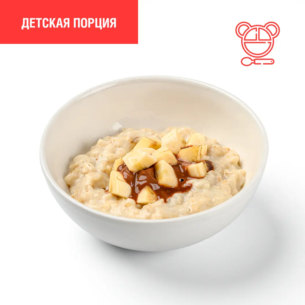 Мама Пицца: Овсяная каша с шоколадом и бананом