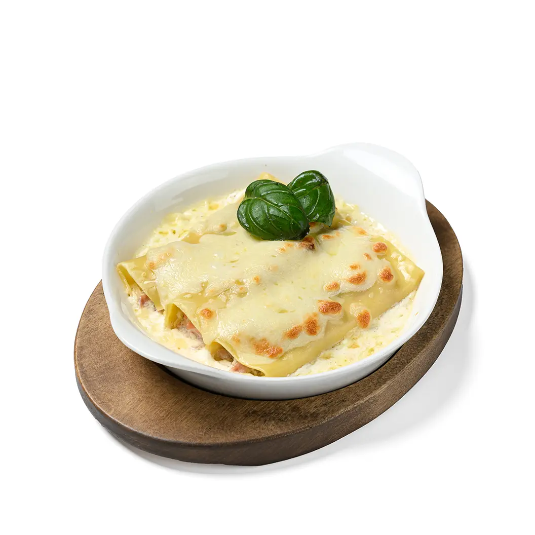 Мама Пицца: Канеллони с ветчиной и грибами