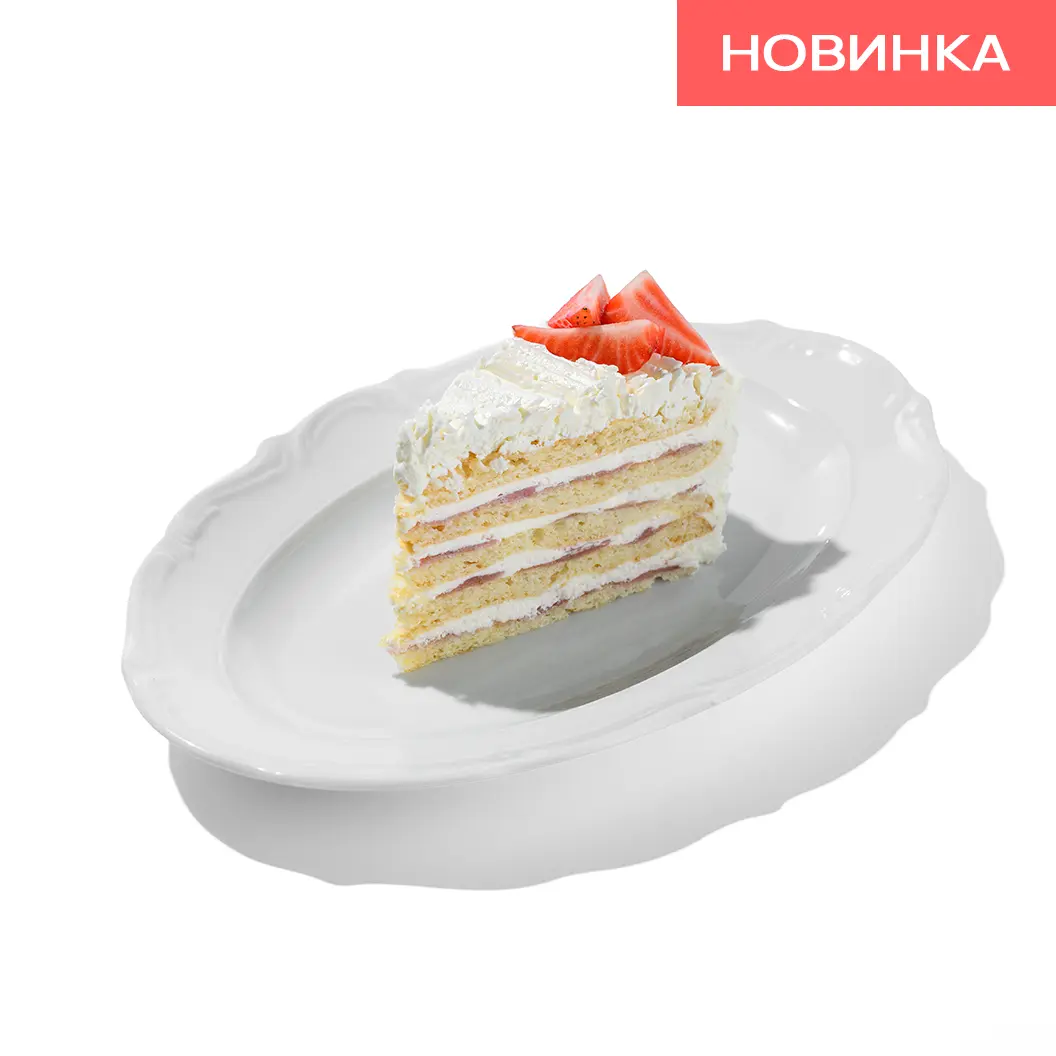 Frensis: Торт Молочная девочка с клубникой