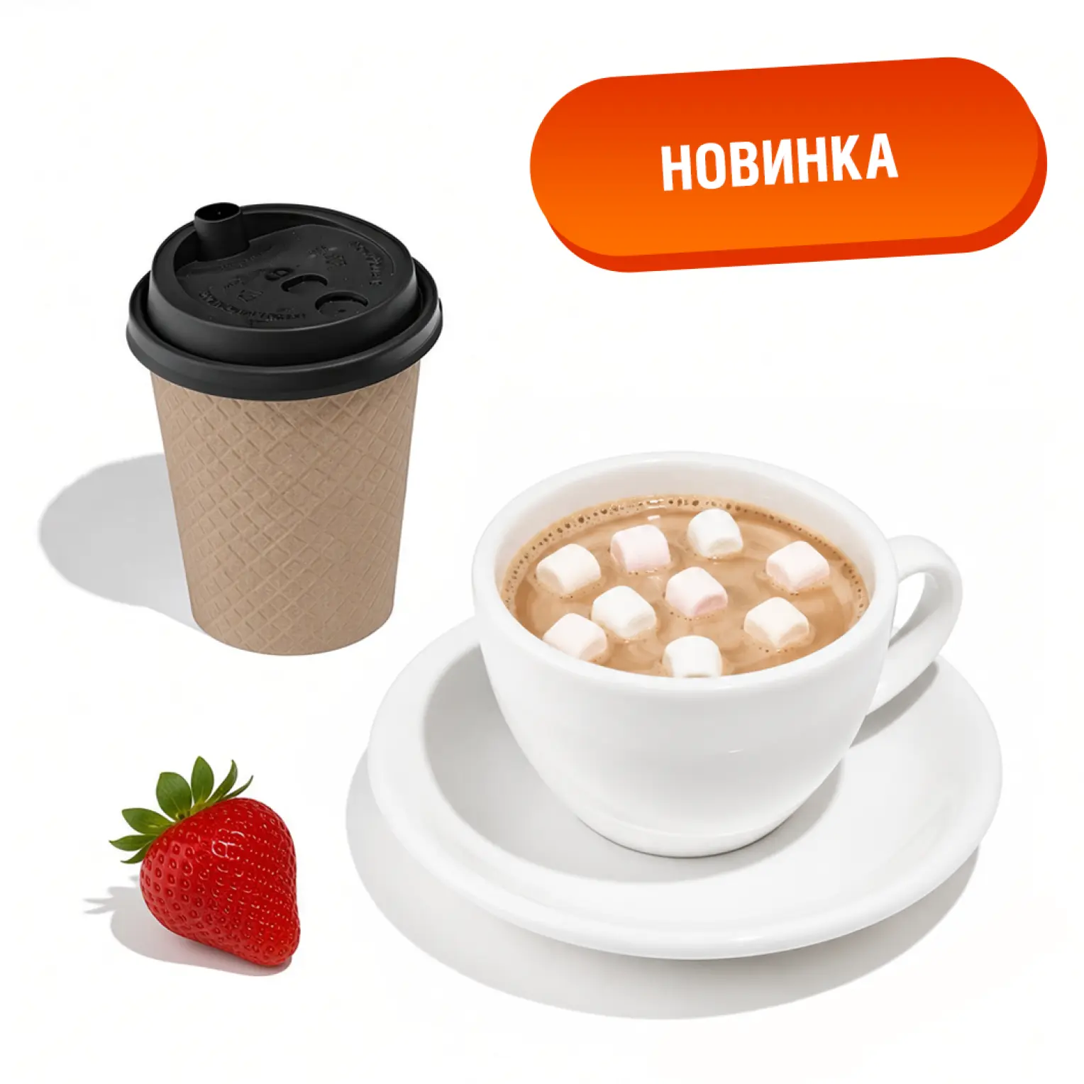 Мама Пицца: Кофе Американо с клубникой и сгущенкой